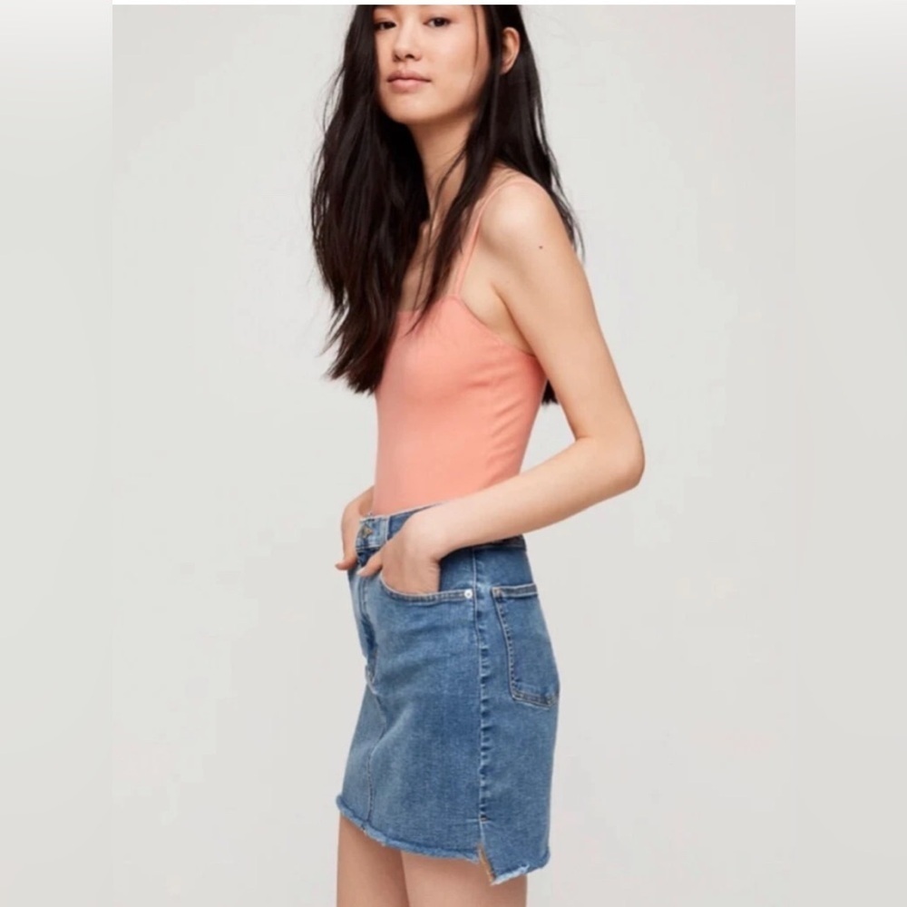 ARITZIA Wilfred Free Tanit Denim Mini Skirt Size 2 - Picture 2 of 9
